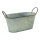 Wanne aus Blech, mit Henkeln     Groesse: 39x16,5x22cm    Farbe: grau