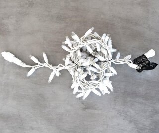 LED Cluster Lichterkette 100 LEDs, für Außenbereich, IP44, 50x koppelbar, ohne Stecker, 9,2 W     Groesse: 2m, Abstand zwischen den LEDs: 2cm    Farbe: weiß/warm weiß