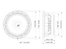 LAVOCE MAF103.00 10" Midrange Ferrite Magnet Alu Basket Driver