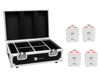 EUROLITE Set 4x AKKU TL-3 TCL white + Case with charging function