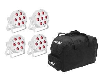 EUROLITE Set 4x LED SLS-7 HCL Spot white + Soft Bag