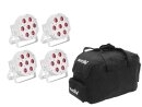 EUROLITE Set 4x LED SLS-7 HCL Spot white + Soft Bag