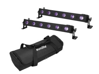 EUROLITE Set 2x LED BAR-6 UV Leiste + Soft Bag