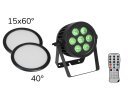 EUROLITE Set LED IP PAR 7x8W QCL Spot + 2x Diffuser Cover...