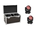 EUROLITE Set 2x LED TMH-X4 Moving-Head Wash Zoom + EU Case