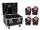 EUROLITE Set 4x LED TMH-X4 Moving-Head Wash Zoom + EU Case mit Rollen