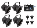 EUROLITE Set 4x PAR-38 Spot bk dim2warm + EDX-4 DMX RDM...