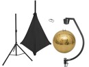 EUROLITE Set Spiegelkugel 50cm gold mit Stativ und Segel...