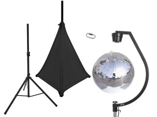 EUROLITE Set Mirror ball 50cm with stand and tripod cover black