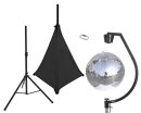 Set Mirror ball 50cm with stand and tripod cover black