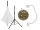 EUROLITE Set Mirror ball 30cm gold with stand and tripod cover white