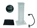 EUROLITE Set Spiegelkugel 30cm schwarz mit Stage Stand variabel + Cover schwarz