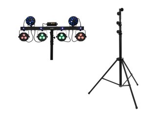 EUROLITE Set LED KLS Laser Bar Next FX Light Set + STV-60-WOT EU Steel stand black