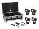 EUROLITE Set 4x AKKU Dot 1 RGB/WW QuickDMX bk + Charger +...