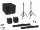 OMNITRONIC Set MOLLY 2.1 Active System Sub + 2x Top + Accessories, black