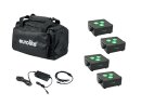 EUROLITE Set 4x AKKU IP Flat Light 3 bk + Charger + Soft Bag