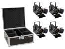 EUROLITE Set 4x AKKU THA-20PC TRC Theater-Spot bk + Case