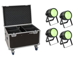 EUROLITE Set 4x LED Theatre COB 200 RGB+WW + Case with wheels