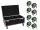 EUROLITE Set 8x LED IP PAR 7x9W SCL Spot + Case with wheels