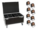 EUROLITE Set 8x LED IP PAR 12x9W SCL Spot + Case mit Rollen