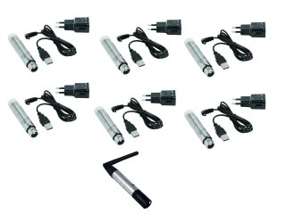 EUROLITE Set QuickDMX 1x Transmitter + 6x AKKU Receiver