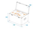 ROADINGER Flightcase 2x LED TMH-X4