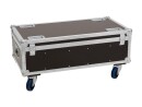 ROADINGER Flightcase 4x Audience Blinder 2x100W with wheels