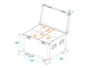 ROADINGER Flightcase 4x LED Theatre COB 200 series, with wheels