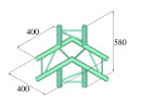 ALUTRUSS DECOLOCK DQ2-SPAC44V 4-Weg Ecke sw