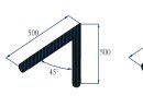 ALUTRUSS DECOLOCK DQ1-SC19 2-Weg-Ecke 45° sw