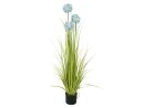 EUROPALMS Allium grass, artificial plant, blue, 120 cm