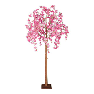 Cherry blossom tree  - Material: stem made of hard cardboard flowers - Color: pink/brown - Size: 180cm X Holzfuß: 22x22x4cm