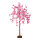 Kirschblütenbaum Stamm aus Hartpappe, Blüten, aus Kunstseide     Groesse: 120cm, Holzfuß:17x17x3,5cm    Farbe: pink/braun