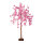 Cherry blossom tree stem made of hard cardboard, flowers, out of artificial silk     Size: 120cm, wooden foot: 17x17x3,5cm    Color: pink/brown