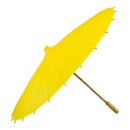 Paper umbrella wood     Size: Ø 80cm    Color: yellow