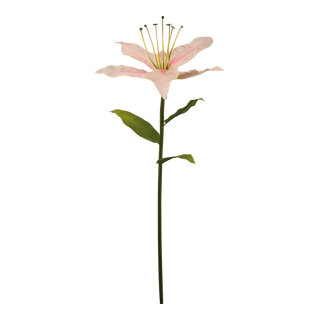 Lily with stem out of artificial silk/plastic     Size: 100cm, flower Ø 36cm    Color: rose