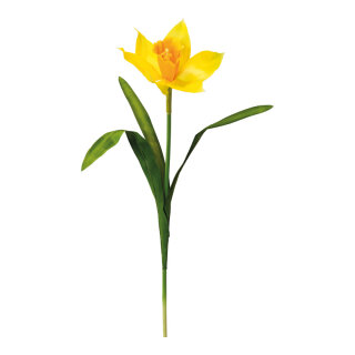 Daffodil with stem out of artificial silk/plastic     Size: 70cm, flower Ø 18cm    Color: yellow