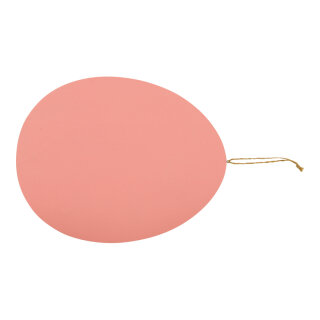 Easter egg, with hanger out of wood, flat, double-sided     Size: 30cm, thickness: 5mm    Color: pink