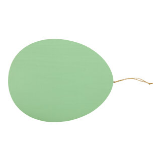 Easter egg, with hanger out of wood, flat, double-sided     Size: 30cm, thickness: 5mm    Color: mintgreen