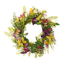 Wreath with butterflies and flowers out of plastic/wooden...