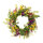 Wreath with butterflies and flowers out of plastic/wooden twigs/artificial silk, one sided decorated, Ø inside 29cm     Size: Ø 53cm    Color: purple/multicoloured
