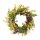 Wreath with butterflies and flowers out of plastic/wooden twigs/artificial silk, one sided decorated, Ø inside 29cm     Size: Ø 53cm    Color: purple/multicoloured