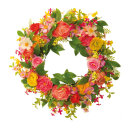 Flower wreath out of plastic/wooden twigs/artificial...