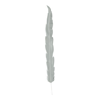 Feder aus Schaumstoff     Groesse: 145cm, Feder ca. 125cm, Stiel ca.20cm    Farbe: weiß