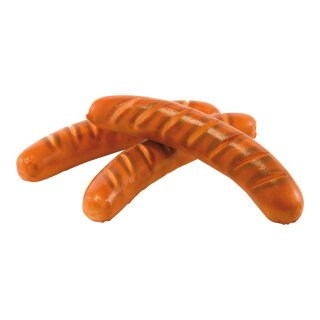 Sausages 3 pcs./bag, out of foam     Size: 16x3cm    Color: brown