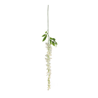 Wisteria spray out of plastic/artificial silk     Size: 110cm    Color: white/green