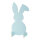 Rabbit 3-part, out of cardboard, to put together     Size: 30x15cm    Color: light blue