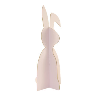 Easter rabbit 2-part, out of cardboard, to put together     Size: 60x23cm    Color: rose