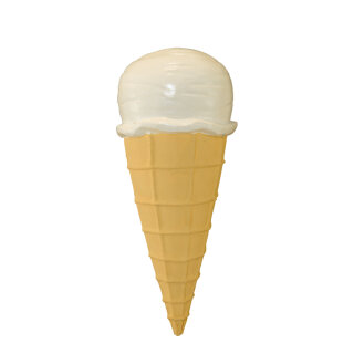 Lemon ice cream out of styrofoam, with croissant, with suspension eyelet     Size: 45x18cm    Color: beige/white