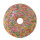 Donut aus Styropor, Rückseite flach     Groesse: 20x5cm    Farbe: pink/bunt